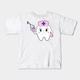 Teeth as Nurse with Syringe Kids T-Shirt